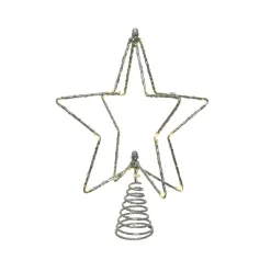 Cimier De Sapin|KAEMINGK Cimier de sapin lumineux Etoile panoramique Argent