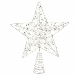 Cimier De Sapin|KAEMINGK Cimier de sapin lumineux Angie et blanc chaud Argent