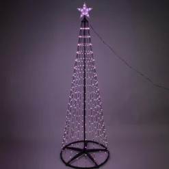 Personnage, Objet Grand Format|Déco Et Objet Lumineux|KOOPMAN Cône lumineux Digital 370 Micro Led (H210 cm) Twinkling Noir et Multicolore