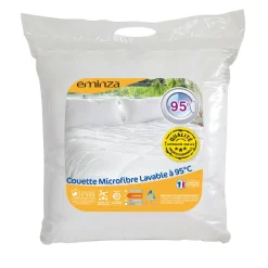 Couette, Oreiller, Traversin|EMINZA Couette Chaude (200 x 200 cm) Microfibre Lavable à 95°C he Blanc
