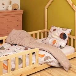 Linge De Lit Enfant|Linge De Lit Enfant|L'effet papillon Couette imprimée enfant coton et deux taies d'oreiller (200 x 200 cm) Sky Dream Rose