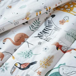 Linge De Lit Enfant|Linge De Lit Enfant|L'effet papillon Couette imprimée enfant coton et une taie d'oreiller (140 x 200 cm) Savane Multicolore