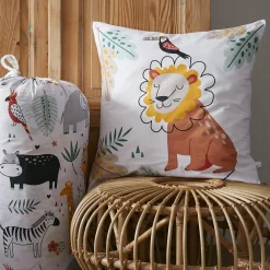 Linge De Lit Enfant|Linge De Lit Enfant|L'effet papillon Couette imprimée enfant coton et une taie d'oreiller (140 x 200 cm) Savane Multicolore