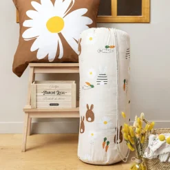 Linge De Lit Enfant|Linge De Lit Enfant|L'EFFET PAPILLON Couette imprimée enfant et sa taie d'oreiller (140 x 200 cm) Pompon Marron