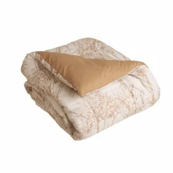 Couette, Oreiller, Traversin|EMINZA Couette imprimée et deux taies d'oreiller coton (200 x 200 cm) Lara Marron