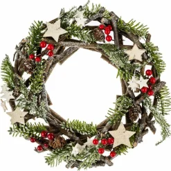 Couronne De Noël|Feeric Lights & Christmas Couronne de Noël (D32 cm) Greywood et nature Vert