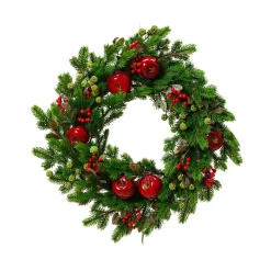 Couronne De Noël|KAEMINGK Couronne de Noël (D60 cm) Pommes sucrées Rouge