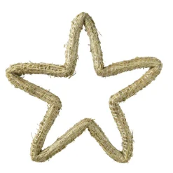 Couronne De Noël|KAEMINGK Couronne de Noël en paille (D42 cm) Étoile à décorer Naturel