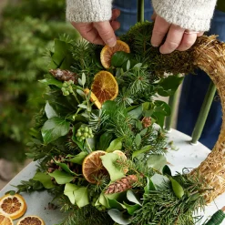Couronne De Noël|KAEMINGK Couronne de Noël en paille (D35 cm) à décorer Naturel