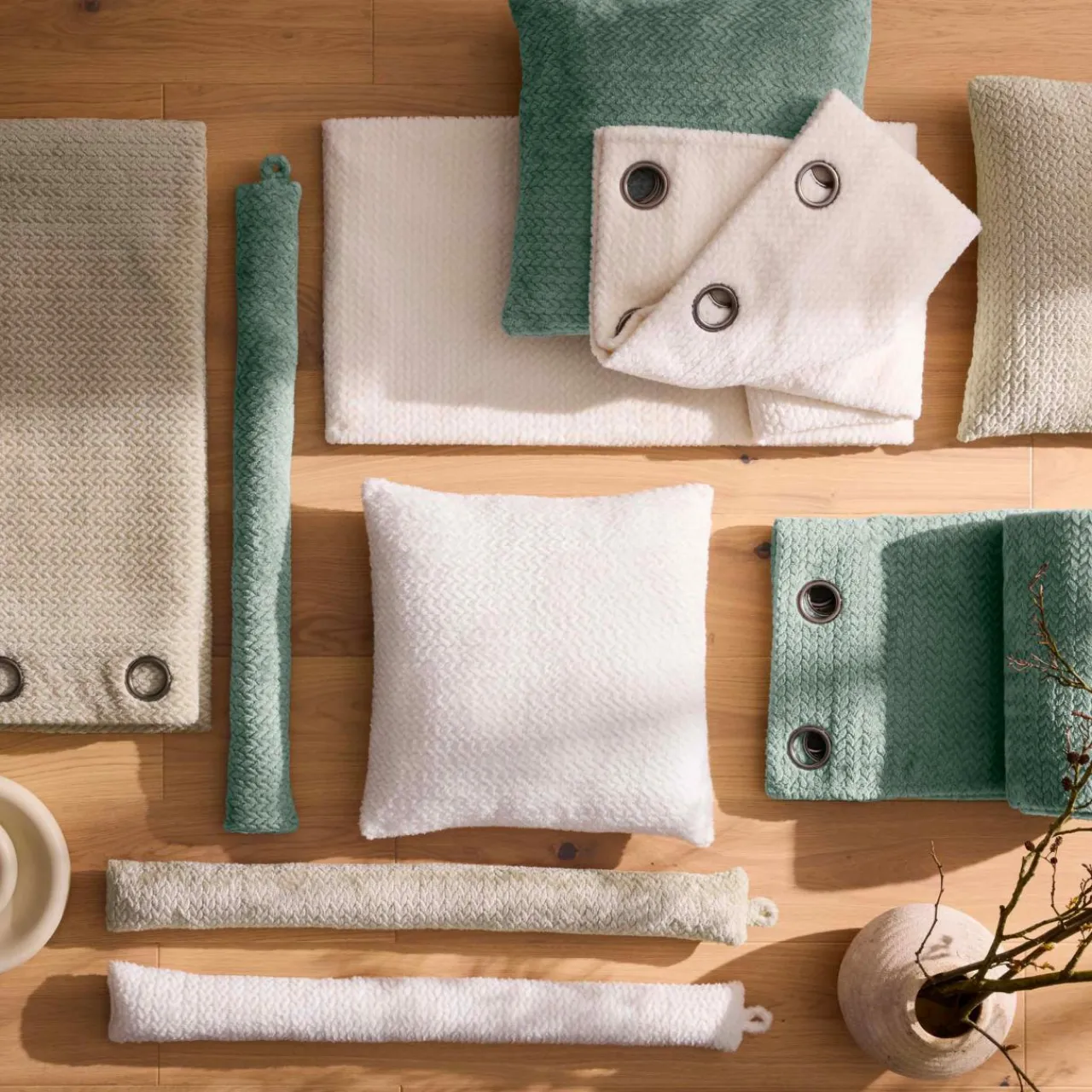 Coussin Bas, Bloc Porte|douceur d'intu017drieur Coussin bas de porte flanelle (80 x 10 cm) Flanela Vert kaki