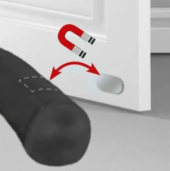 Coussin Bas, Bloc Porte|LUANCE Coussin bas de porte polycoton (L80 x 7,5 cm) Aimanté Chocolat Marron