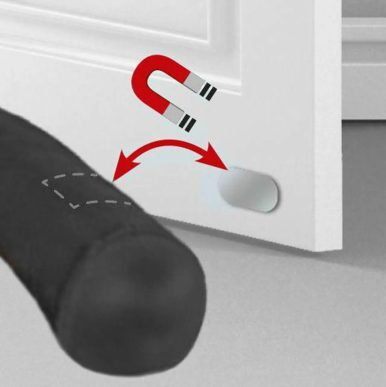 Coussin Bas, Bloc Porte|LUANCE Coussin bas de porte polycoton (L80 x 7,5 cm) Aimanté Chocolat Marron