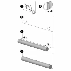 Coussin Bas, Bloc Porte|LUANCE Coussin bas de porte polycoton (L80 x 7,5 cm) Aimanté Chocolat Marron