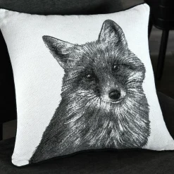 Coussin Et Housse|LOVELY CASA Coussin carré (40 cm) Clairière Blanc