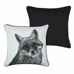 Coussin Et Housse|LOVELY CASA Coussin carré (40 cm) Clairière Blanc