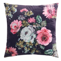 Coussin Et Housse|DOUCEUR D'INTERIEUR Coussin carré (45 cm) Flower life Prune