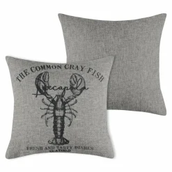 Coussin Et Housse|LOVELY CASA Coussin carré (40 cm) Gibraltar Taupe