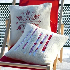 Coussin Et Housse|STOF Coussin carré (45 x 45 cm) Bessey Rouge