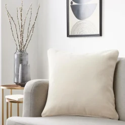 Coussin Et Housse|EMINZA Coussin carré (50 x 50 cm) Minuit sable Beige