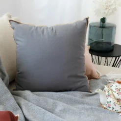 Coussin Et Housse|ENJOY HOME Coussin carré coton (40 cm) Harmony Gris