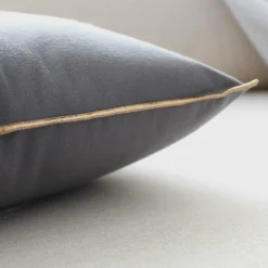 Coussin Et Housse|ENJOY HOME Coussin carré coton (40 cm) Harmony Gris