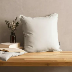 Coussin Et Housse|EMINZA Coussin carré coton (40 x 40 cm) Pixel Beige