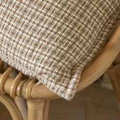 Coussin Et Housse|EMINZA Coussin carré coton (50 x 50 cm) Marius Marron