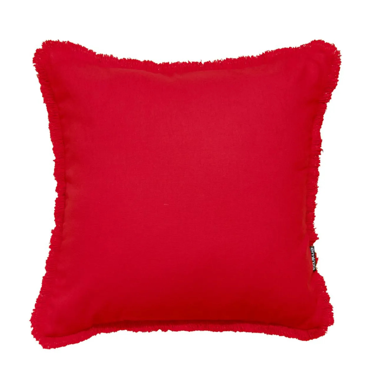 Coussin Et Housse|EMINZA Coussin carré coton (45 x 45 cm) Pixel franges Rouge