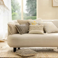 Coussin Et Housse|douceur d'intu017drieur Coussin carré coton (45 x 45 cm) Layoa Or