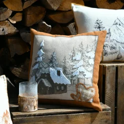 Coussin Et Housse|STOF Coussin carré coton (45 x 45 cm) Wildforest Ecru