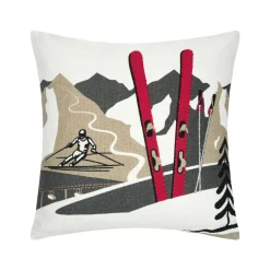 Coussin Et Housse|STOF Coussin carré coton (40 x 40 cm) Villard Gris