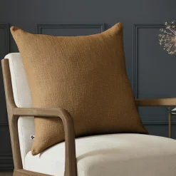 Coussin Et Housse|L'EFFET PAPILLON Coussin carré coton (60 x 60 cm) Sixtine Camel