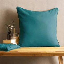 Coussin Et Housse|EMINZA Coussin carré coton (60 x 60 cm) Pixel Bleu canard