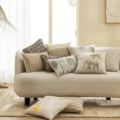 Coussin Et Housse|douceur d'intu017drieur Coussin carré coton (45 x 45 cm) Willo Ecru