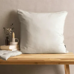 Coussin Et Housse|EMINZA Coussin carré coton (60 x 60 cm) Pixel Beige