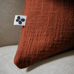 Coussin Et Housse|L'EFFET PAPILLON Coussin carré coton (60 x 60 cm) Sixtine Terracotta