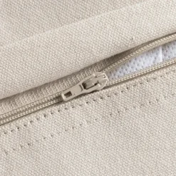 Coussin Et Housse|EMINZA Coussin carré coton (45 x 45 cm) Pixel franges Beige