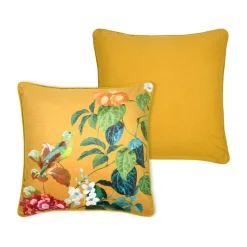 Coussin Et Housse|STOF Coussin carré coton (50 x 50 cm) Emmy Jaune moutarde
