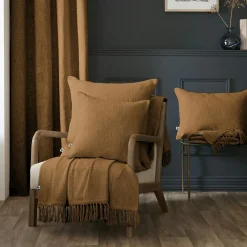 Coussin Et Housse|L'EFFET PAPILLON Coussin carré coton (45 x 45 cm) Sixtine Camel