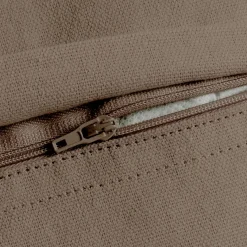 Coussin Et Housse|EMINZA Coussin carré coton (45 x 45 cm) Pixel franges Taupe