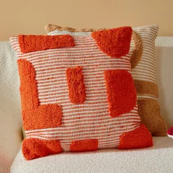 Coussin Et Housse|Atmosphera, cru017dateur d'intu017drieur Coussin carré coton (50 x 50 cm) Poppy Orange