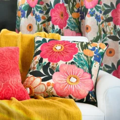 Coussin Et Housse|STOF Coussin carré coton (45 x 45 cm) Betty Multicolore