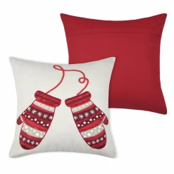 Coussin Et Housse|LOVELY CASA Coussin carré coton (40 x 40 cm) Megève Ecru