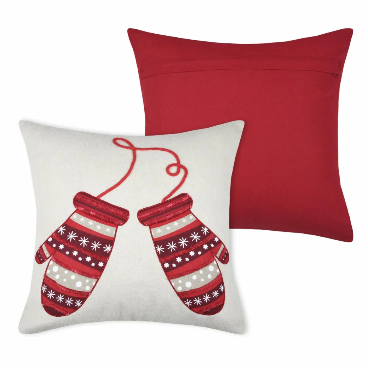 Coussin Et Housse|LOVELY CASA Coussin carré coton (40 x 40 cm) Megève Ecru