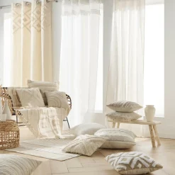 Coussin Et Housse|douceur d'intu017drieur Coussin carré coton tissé (60 x 60 cm) Island Beige