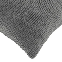 Coussin Et Housse|douceur d'intu017drieur Coussin carré en velours chenille (45 x 45 cm) Leo Gris Anthracite