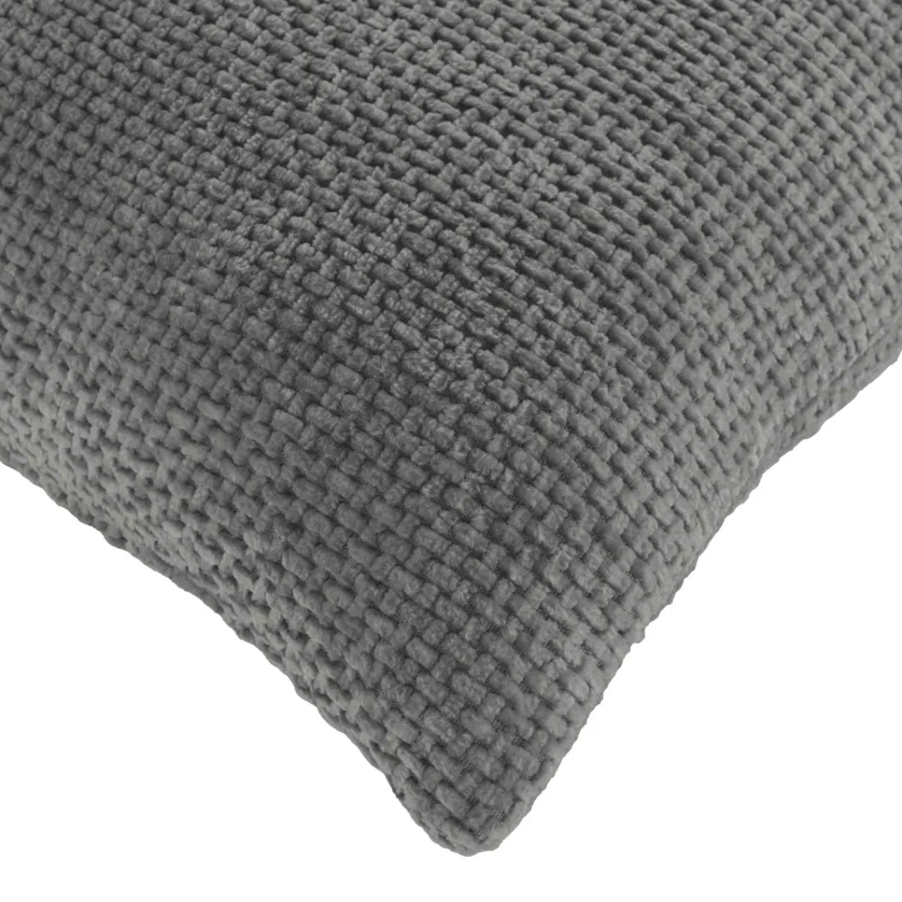 Coussin Et Housse|douceur d'intu017drieur Coussin carré en velours chenille (45 x 45 cm) Leo Gris Anthracite