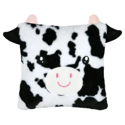 Coussin Et Plaid Enfant|Coussin Et Plaid Enfant|STOF Coussin carré enfant (40 x 40 cm) Zamis Vache Noir