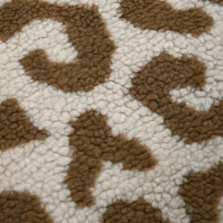 Coussin Et Housse|STOF Coussin carré fausse fourrure léopard (45 x 45 cm) Fauves Beige