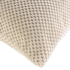 Coussin Et Housse|douceur d'intu017drieur Coussin carré flanelle relief (45 x 45 cm) Java Ecru